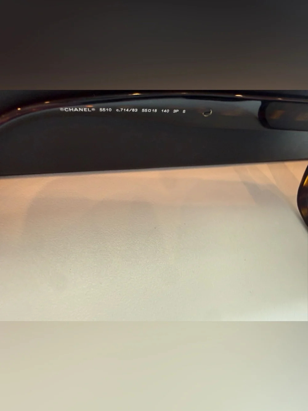 CHANEL Tortoiseshell Butterfly 5510 Sunglasses with Polarized Lenses Gold Logo - Picture 6 of 12